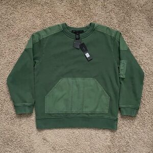 NWT MARC By Marc Jacobs Army Green Sidepocket Sweatshirt Men’s Size Large